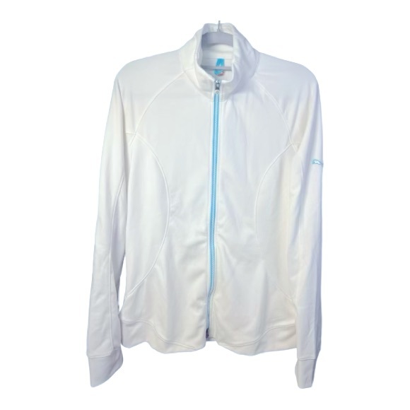 Puma Golf Full Zip Jacket Medium White All Sport Dry Cell - Picture 1 of 5
